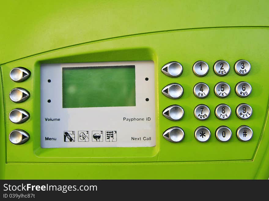 Number Button Of Green Telephone