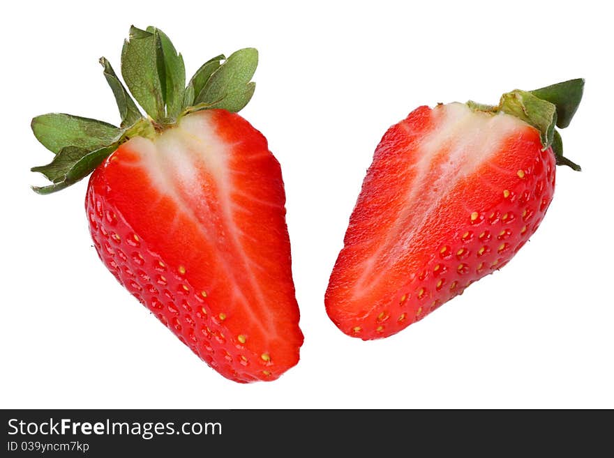 Strawberries in isolated on a white background