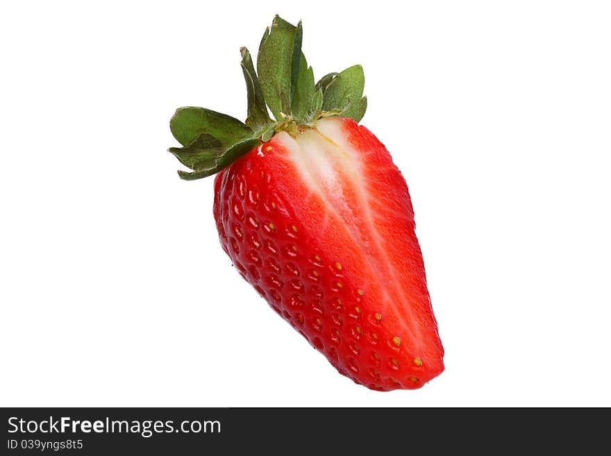 Strawberries In Isolated