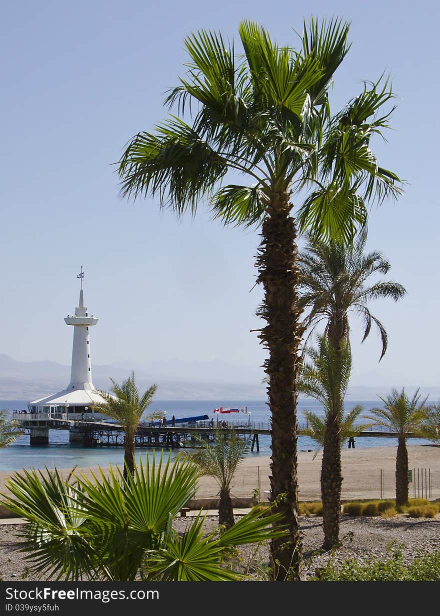 View On Underwater Observatory, Eilat, Israel