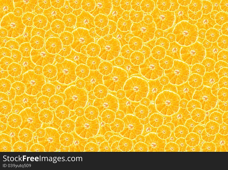 Pile of slice orange