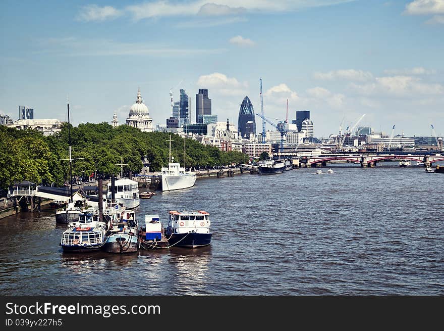 City of London and River Thames.