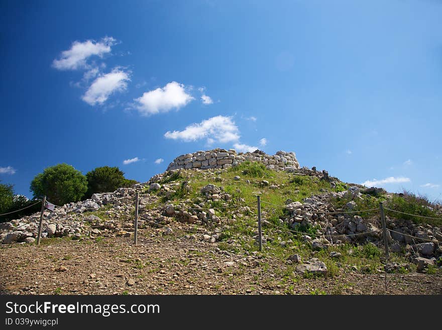 Torralba den Salord prehistoric town at Menorca Island in Spain. Torralba den Salord prehistoric town at Menorca Island in Spain