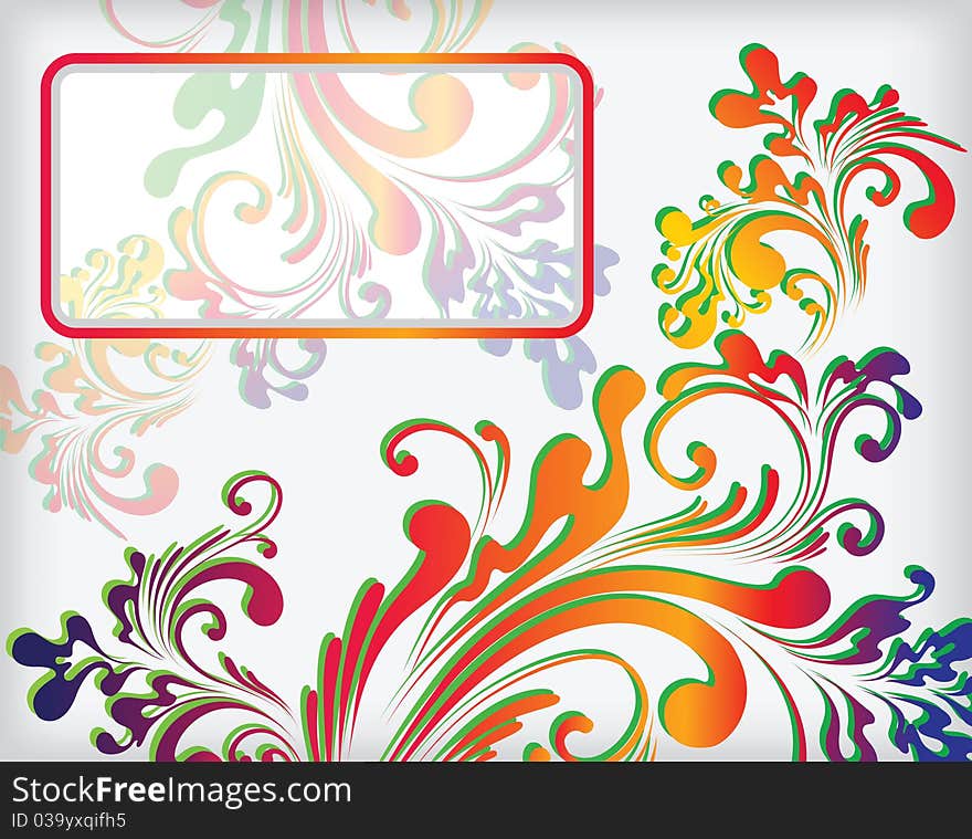 Abstract background and decorative frame