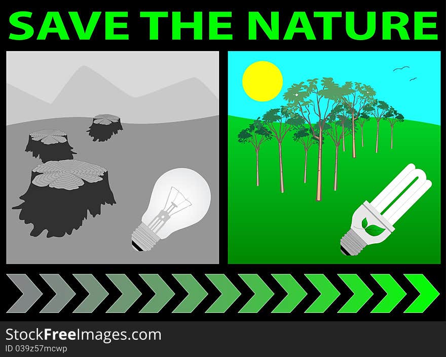 Save the nature lightbulb