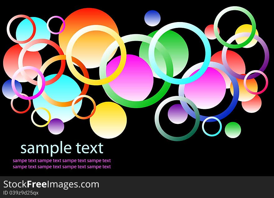 Abstract colorful background with circles