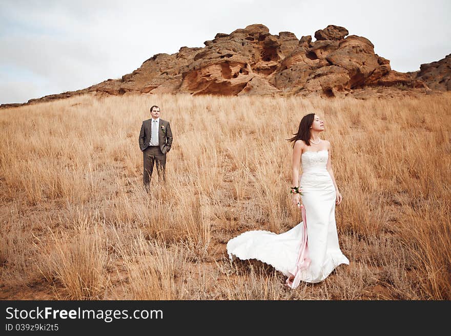 Couple near the mountains