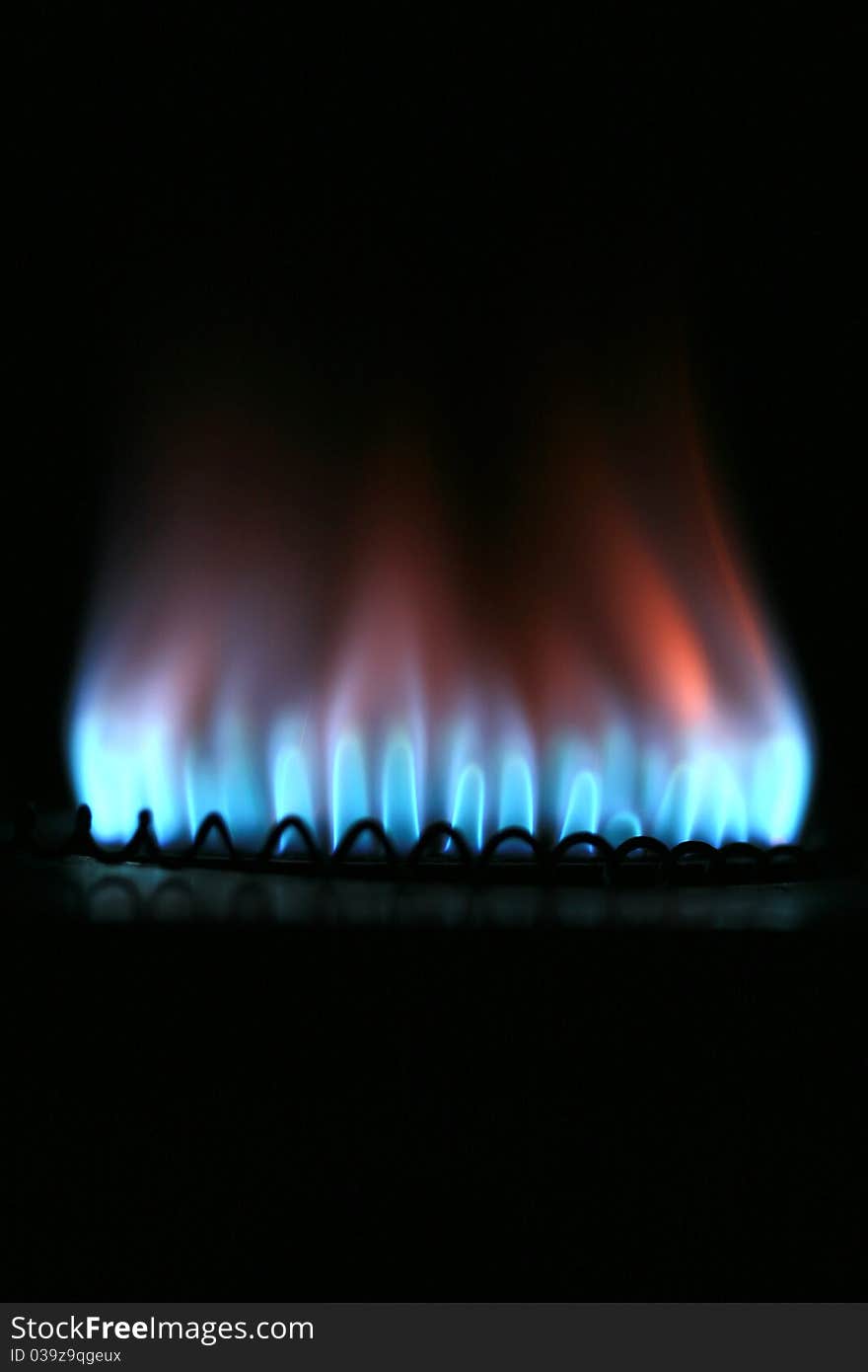 Natural gas from inside the blue image of darkness. Natural gas from inside the blue image of darkness