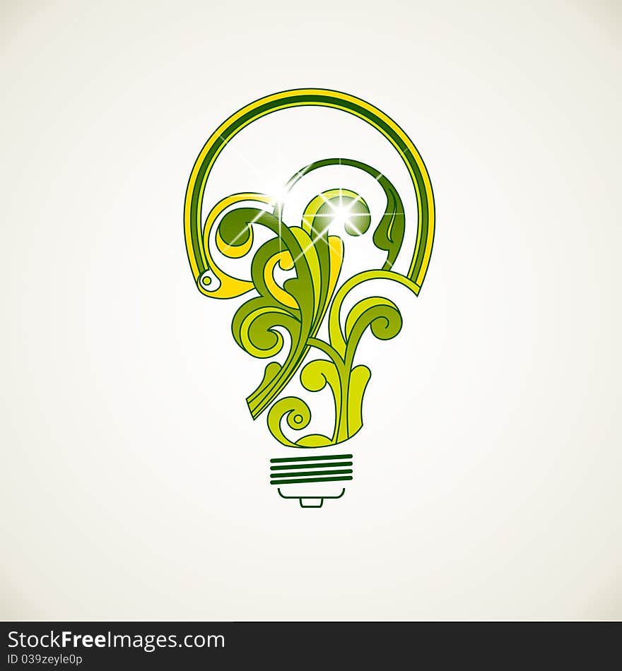 Electric bulb from abstract elements