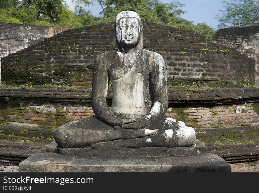 Ancient Buddha statue in Polonnaruwa, Sri Lanka