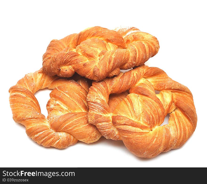 Isolated bread on a white background