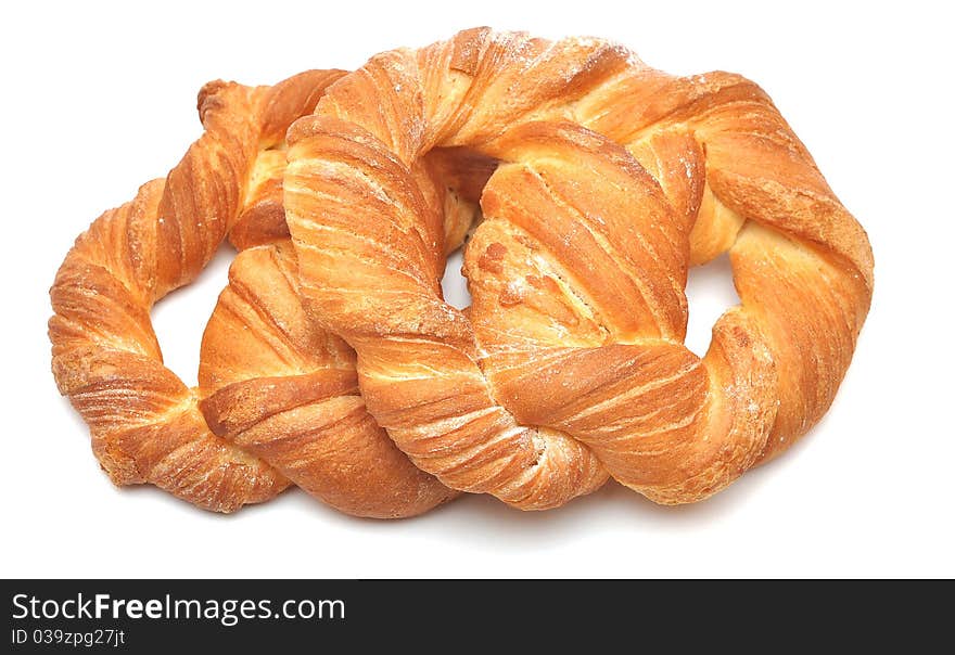 Isolated bread on a white background