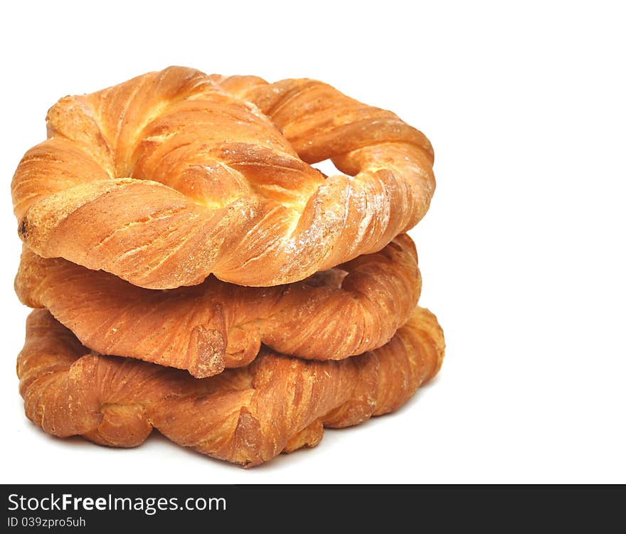 Isolated bread on a white background