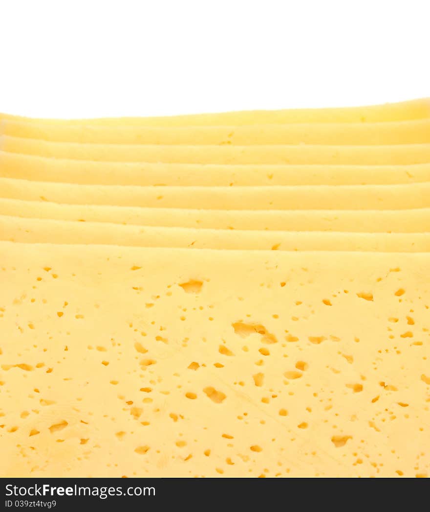 Closeup fresh yellow cheese