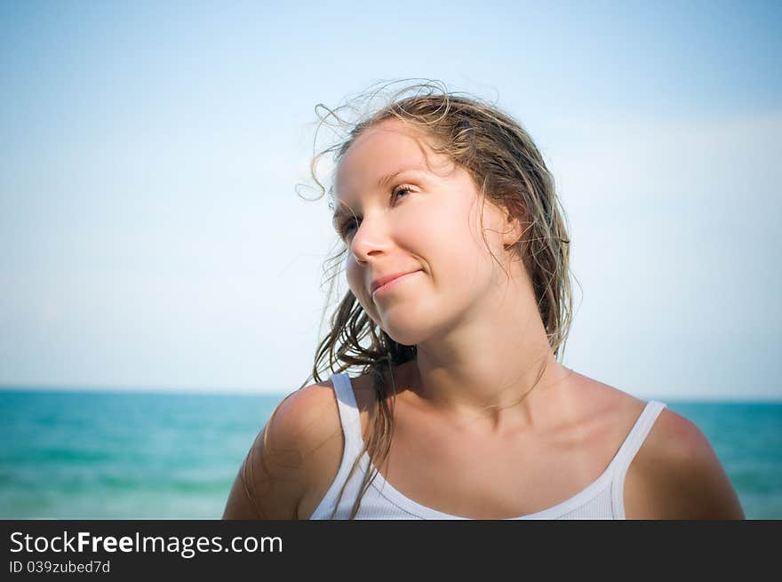 Girl at sea