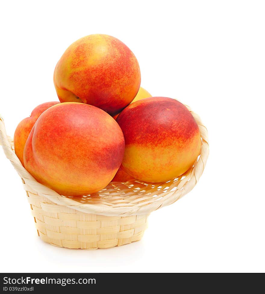 Nectarines in basket