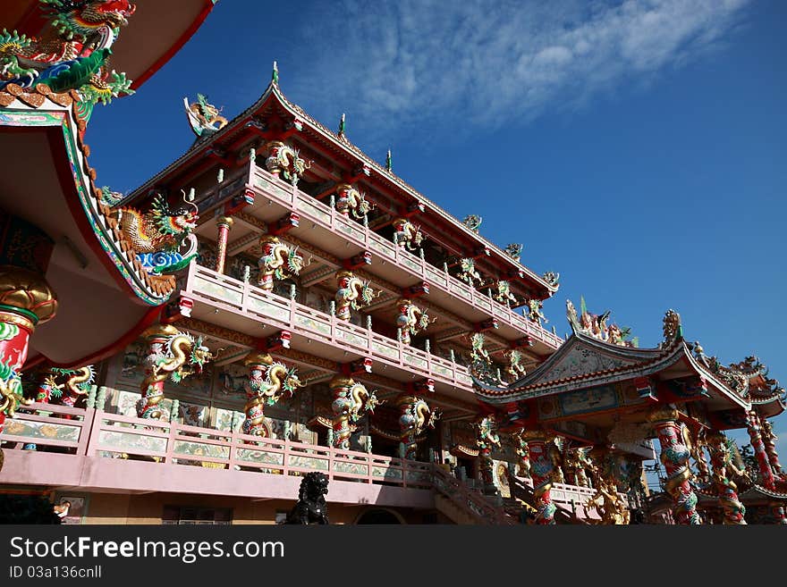 Architecture decorations of Chinese Temple