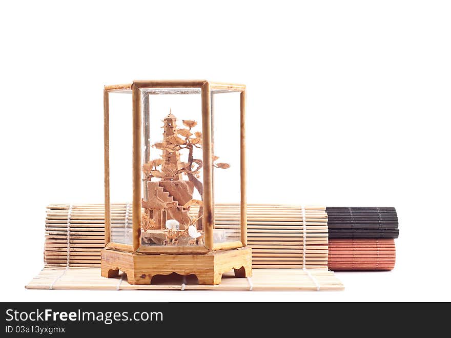 Wooden Art Model of Buddhist Temple