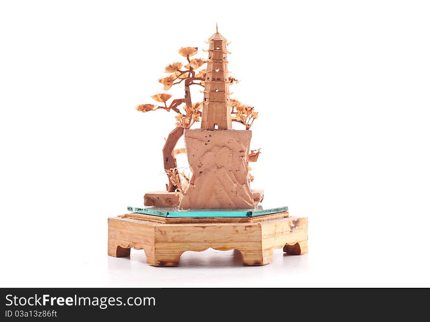 Wooden Model of Chinese Buddhist Bell Tower