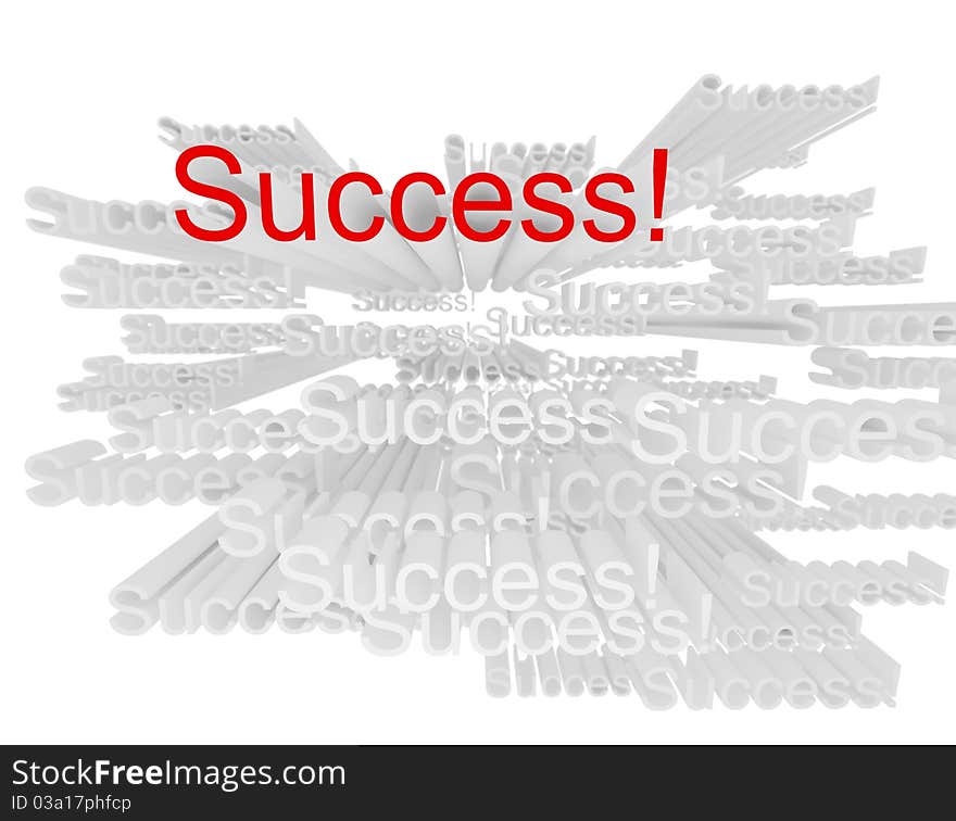 Success concept. Isolated on white background.