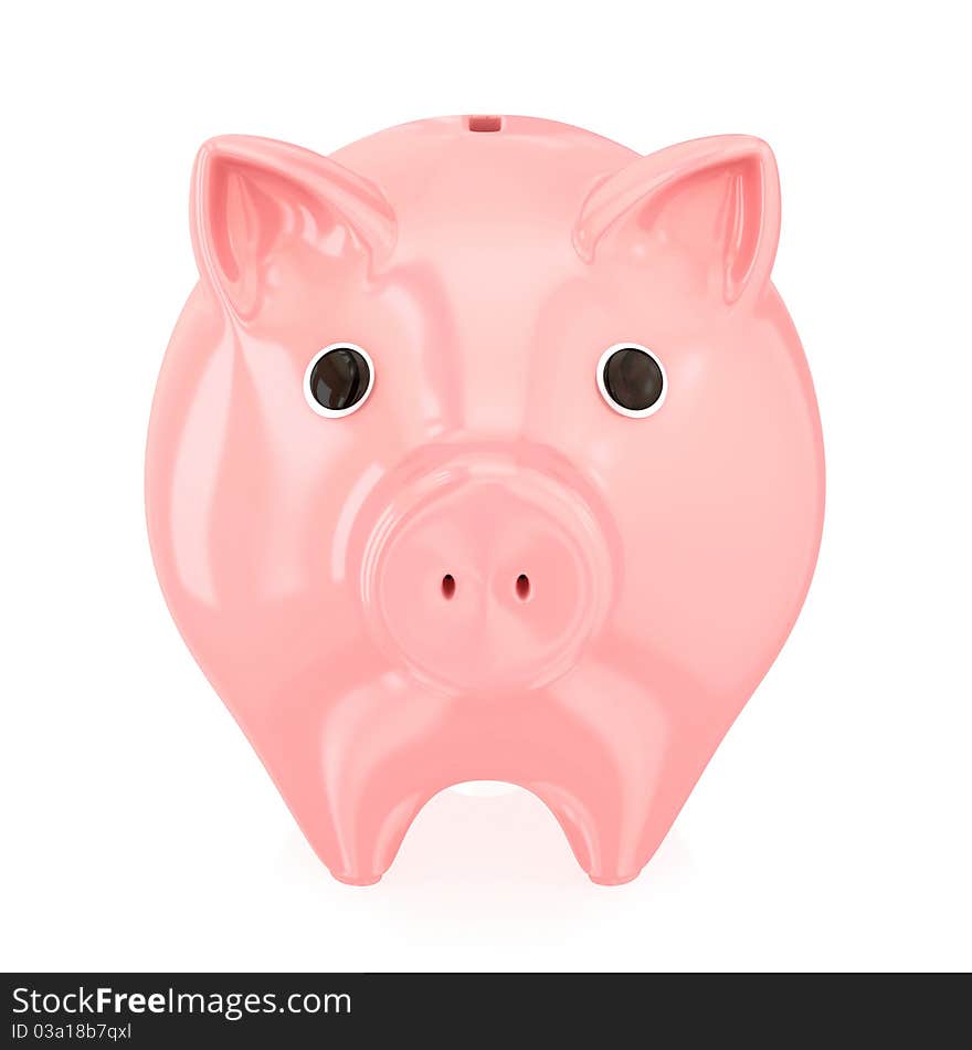 Piggy bank. Isolated on white background.