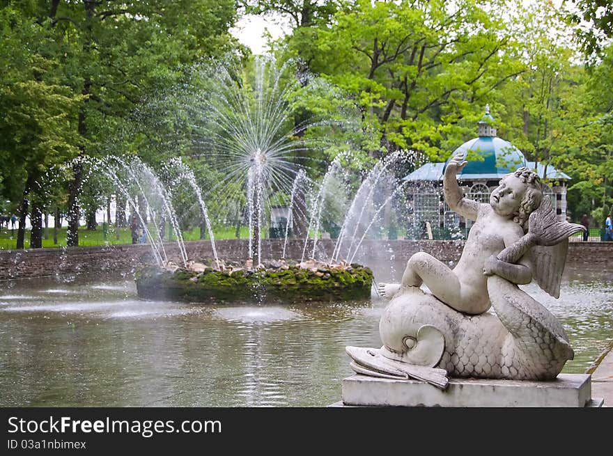 Fountain In Lower Park Of Peterhof