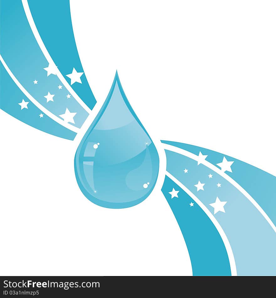 Glossy Water Drop Background