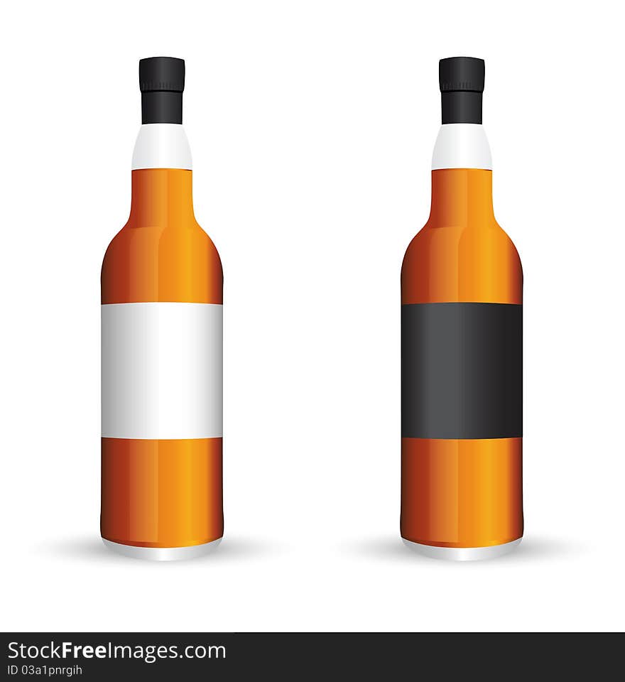 Two Whiskey Bottle