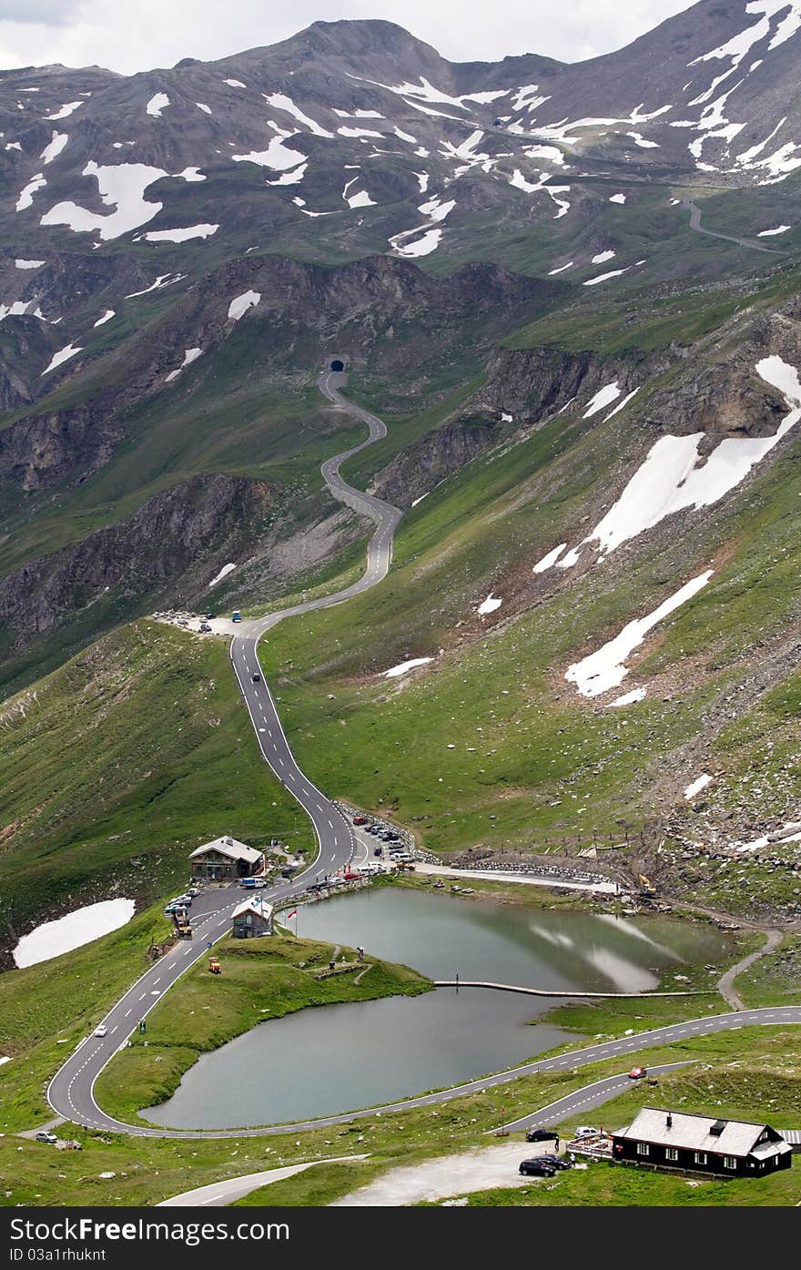 Grossglockner mountain road, Austria, Alps. Grossglockner mountain road, Austria, Alps