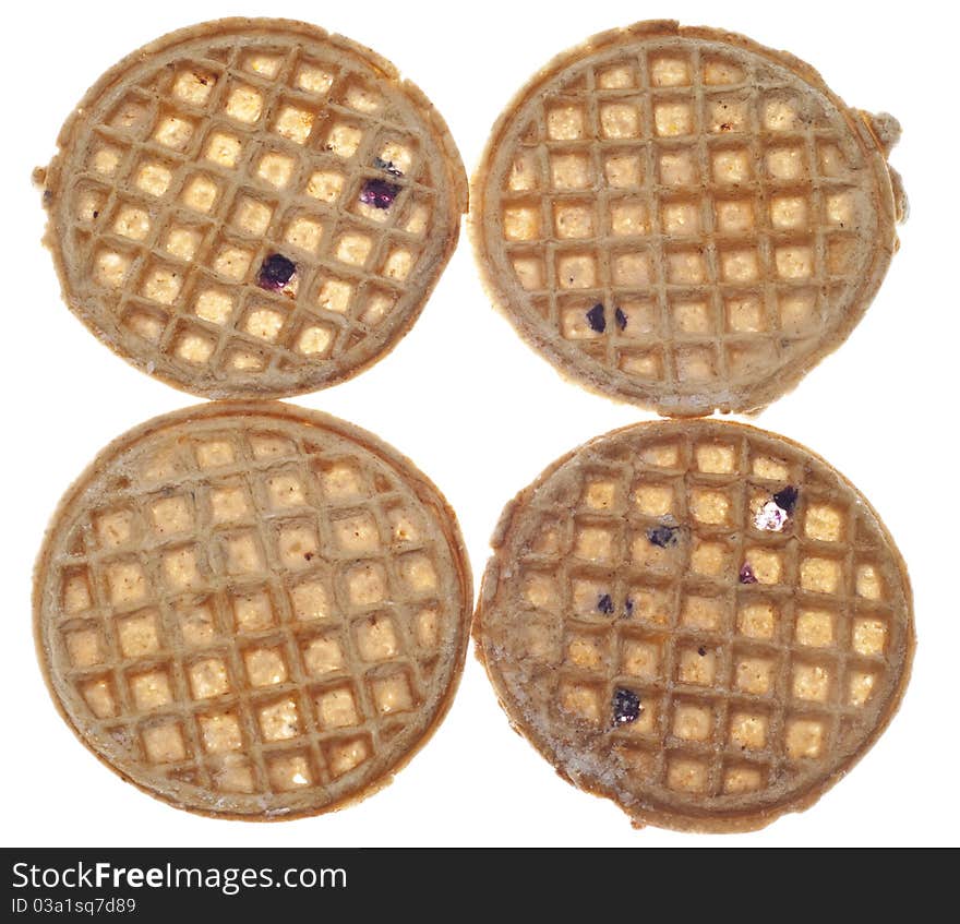 Set of Four Frozen Blueberry Waffles