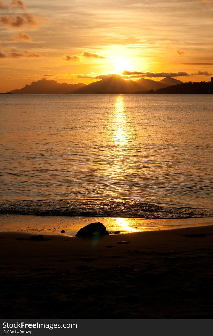 Sunset in the French Riviera. Sunset in the French Riviera