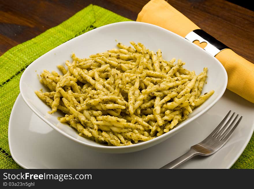 Pasta with pesto