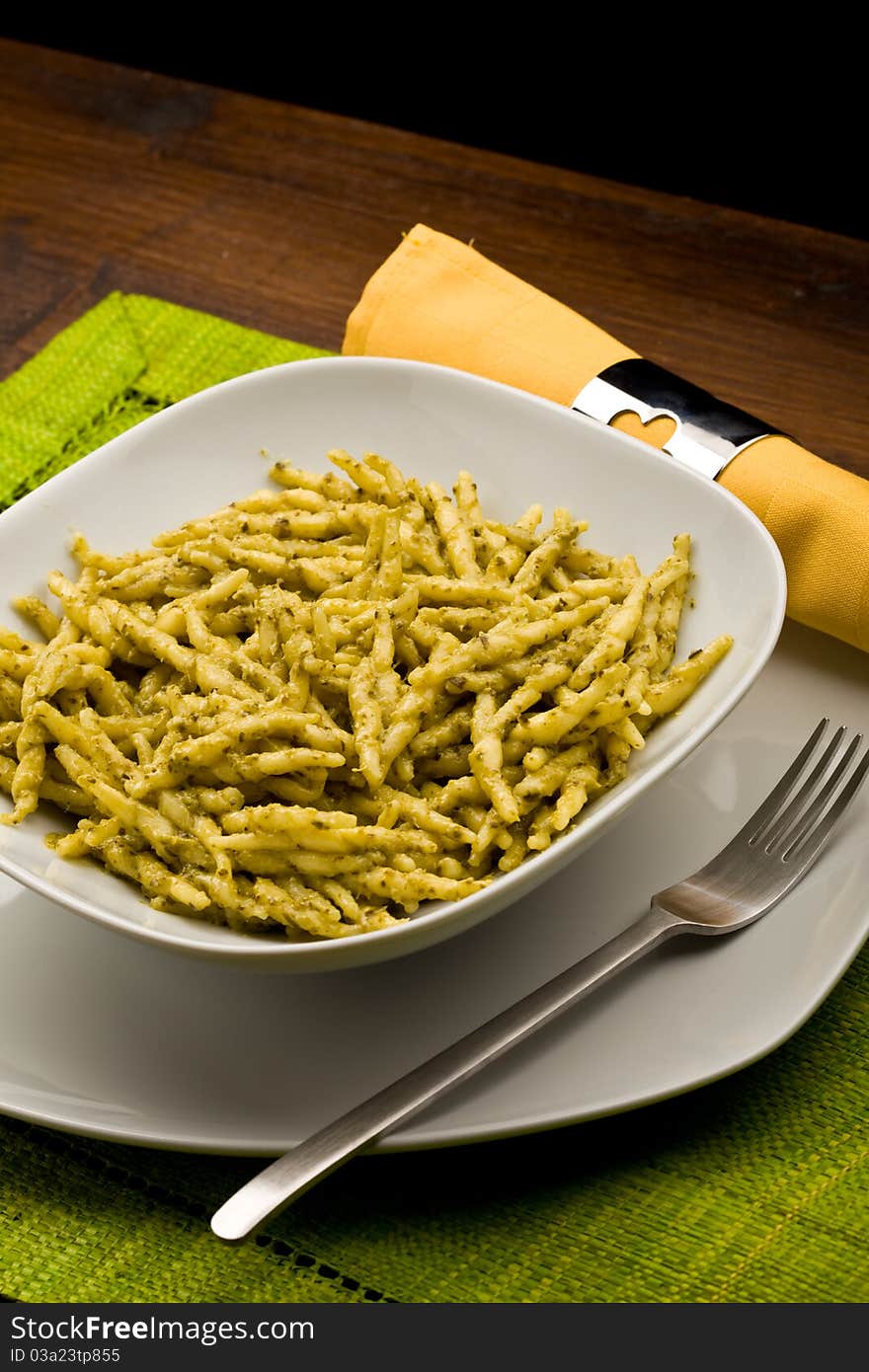 Pasta with pesto