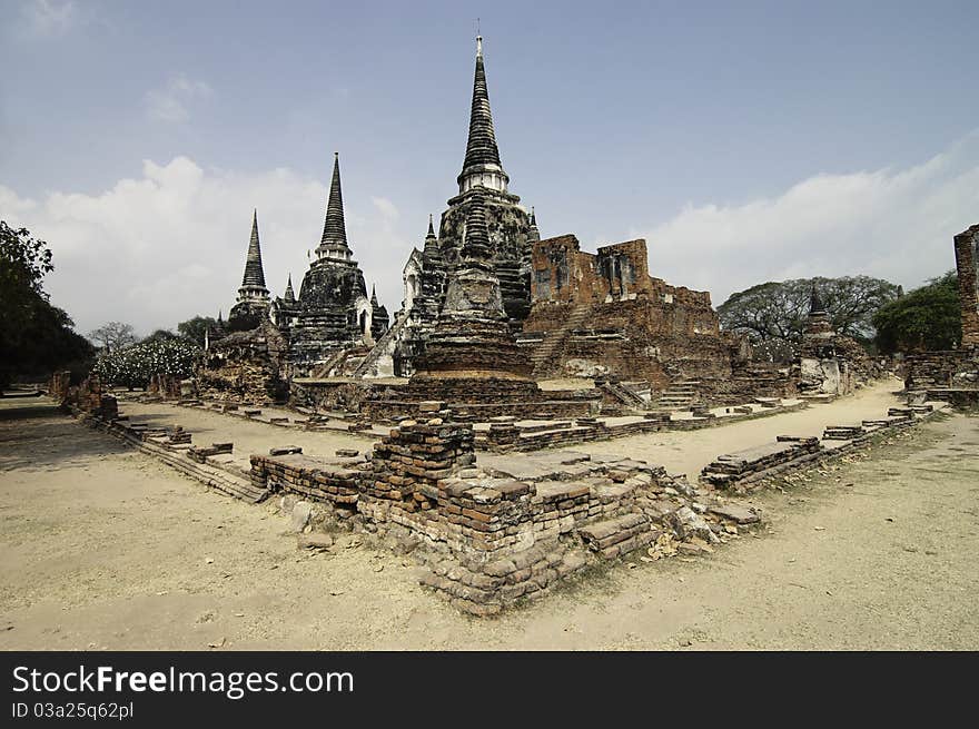 Siam older palace ayutthaya Thailand