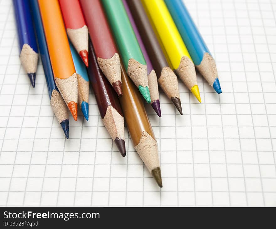 This pictures represents some colored pencils.