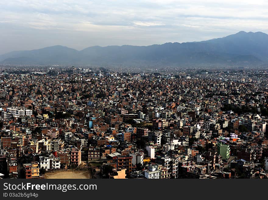 The building in Kathmandu, the capital city of Nepal. The building in Kathmandu, the capital city of Nepal