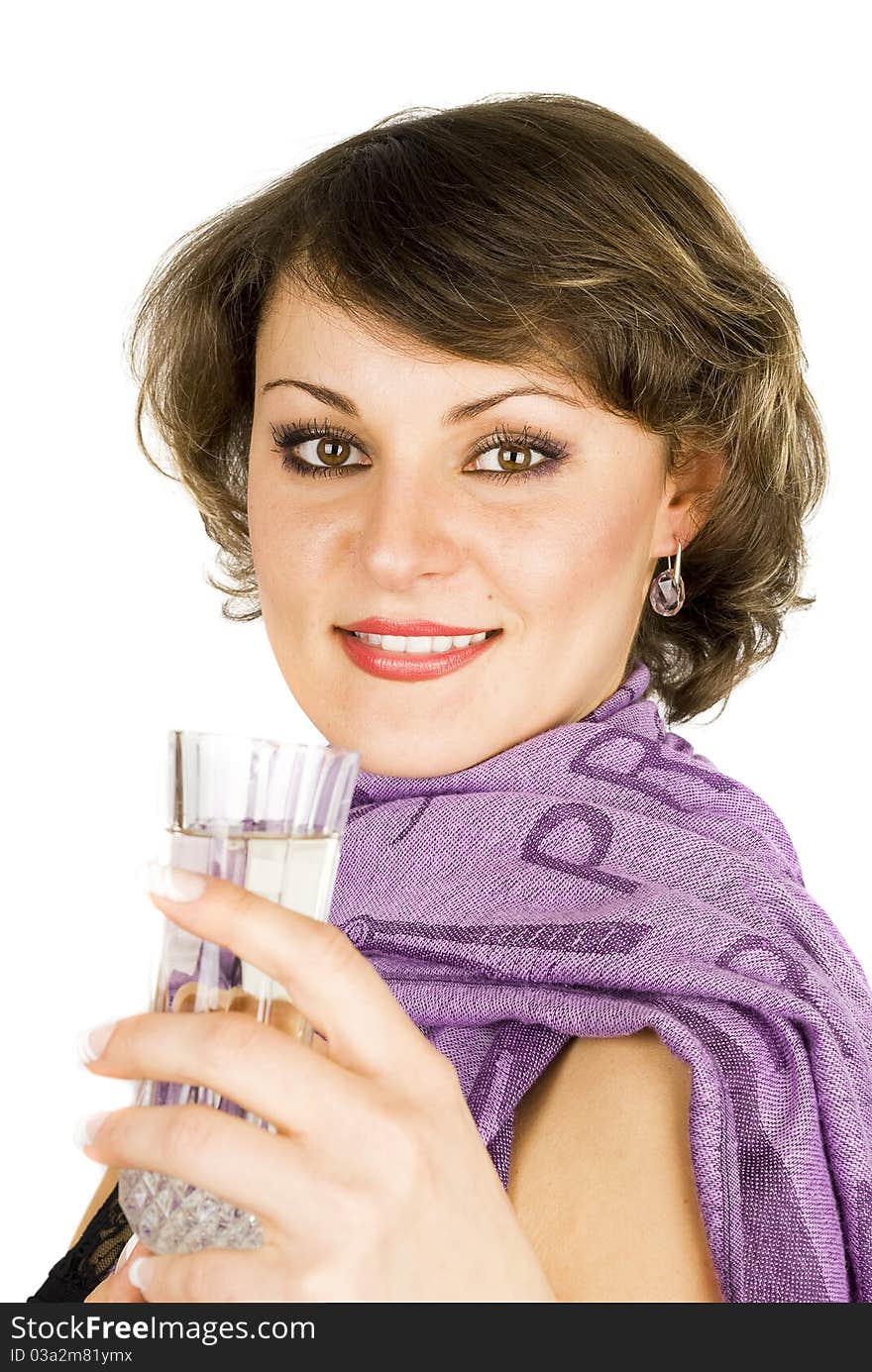 Woman with champagnes glass