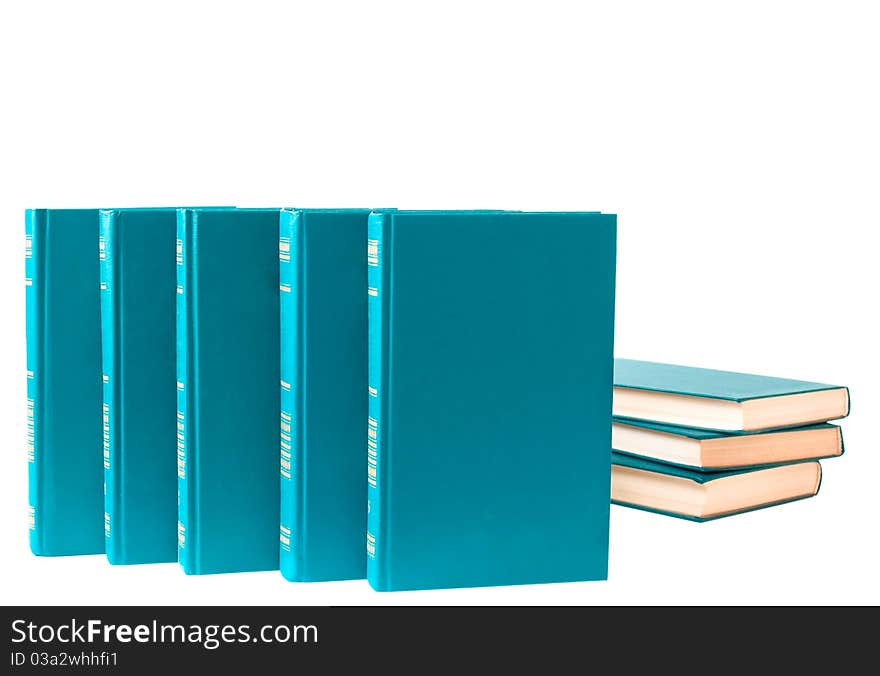 Books on a white background