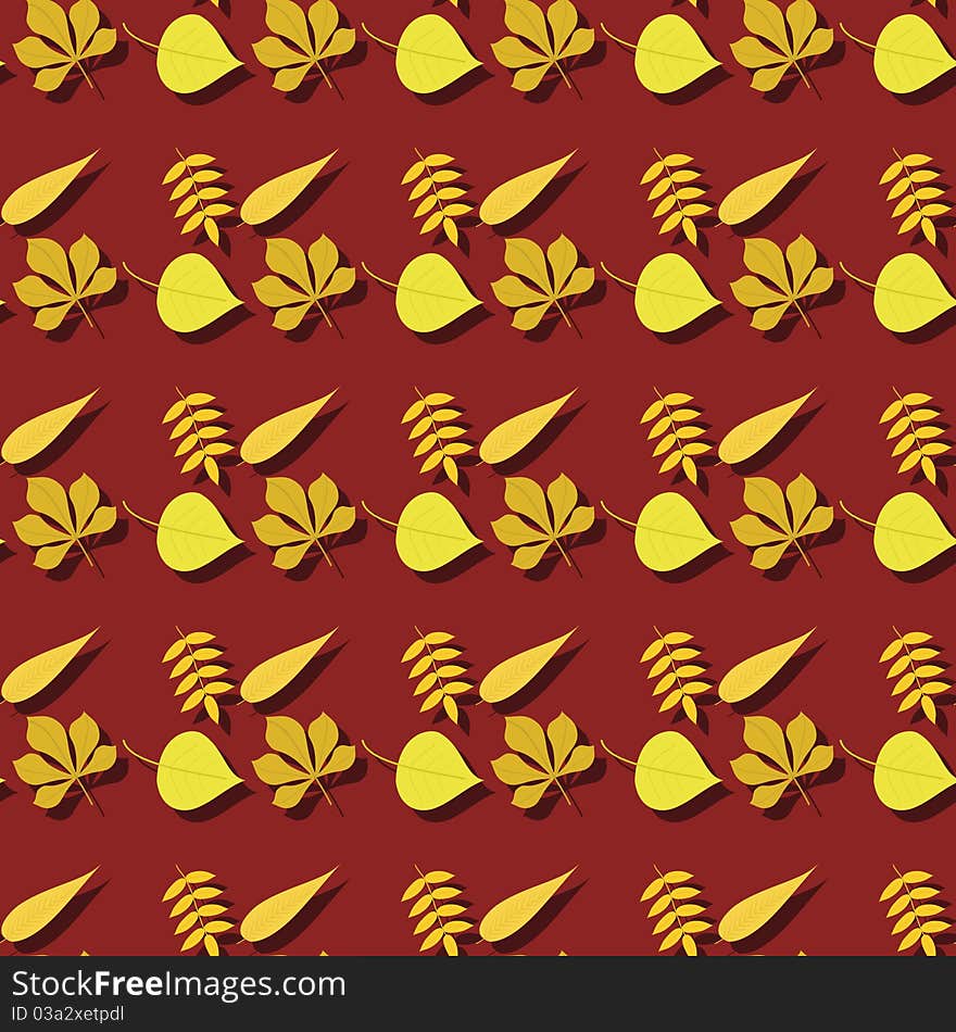 Seamless Background With Autumn Leaves