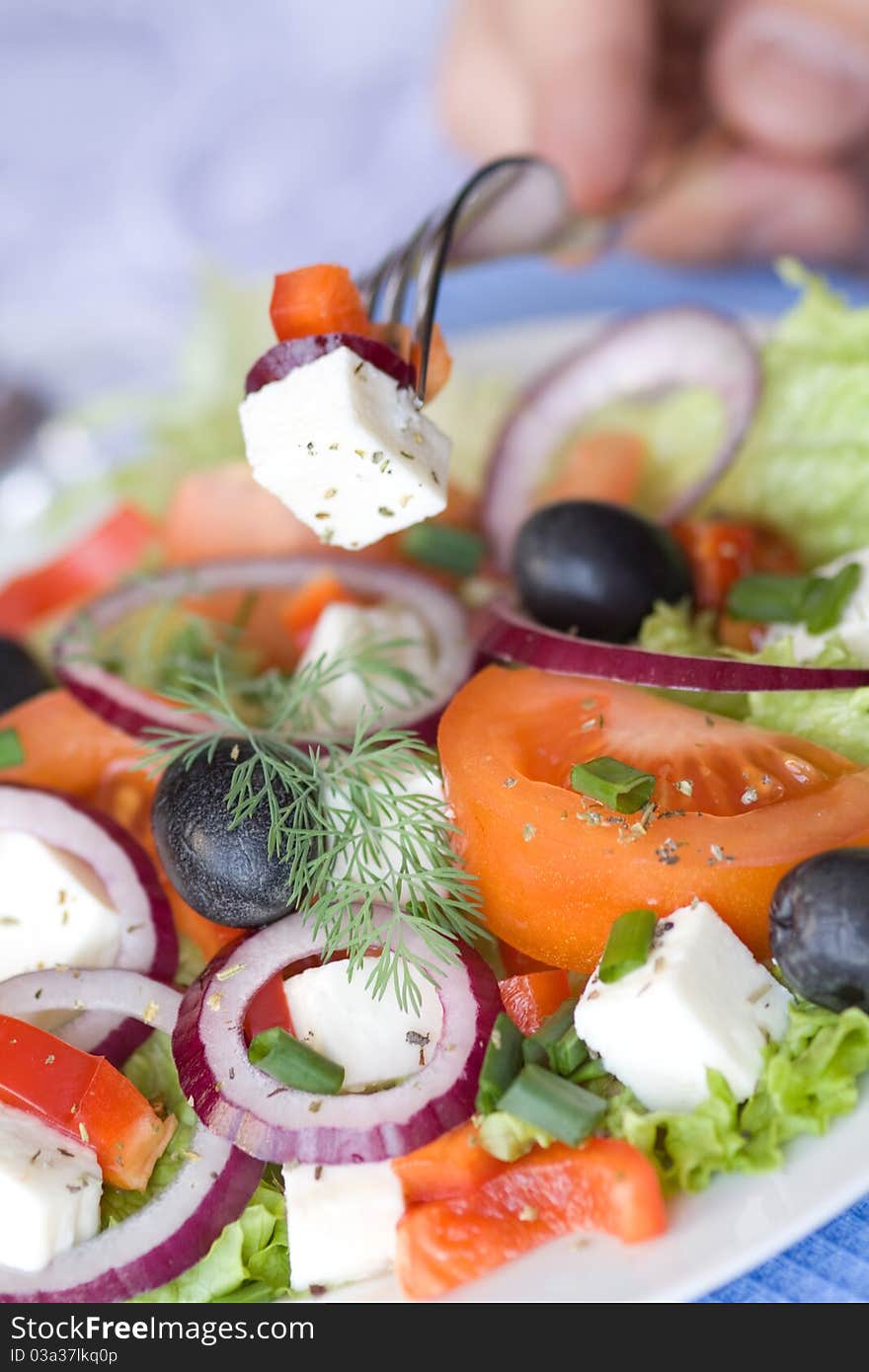 Healthy greek salad