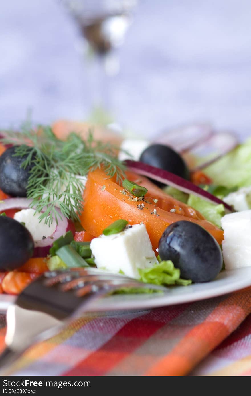 Healthy greek salad