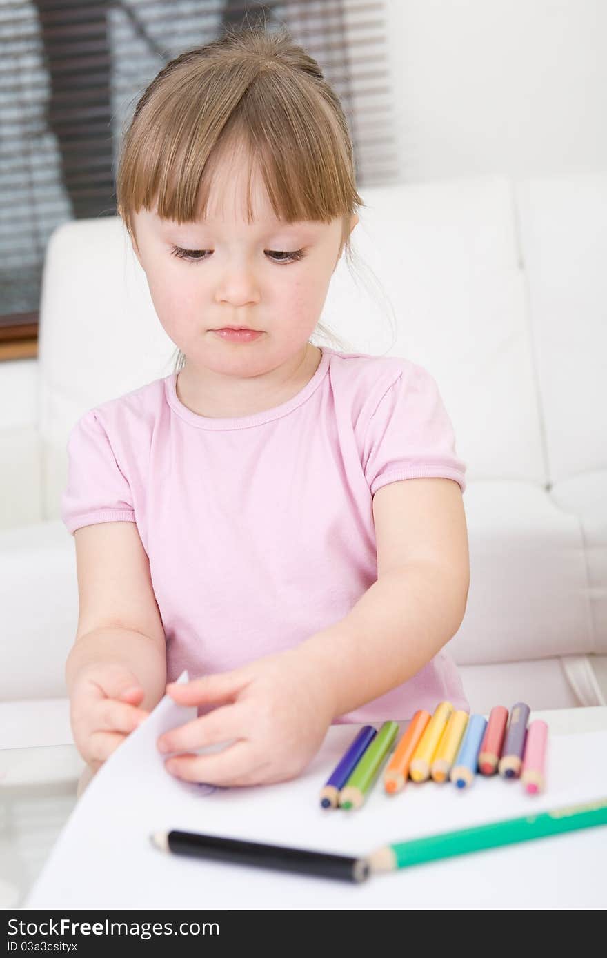 Young Girl Drawing