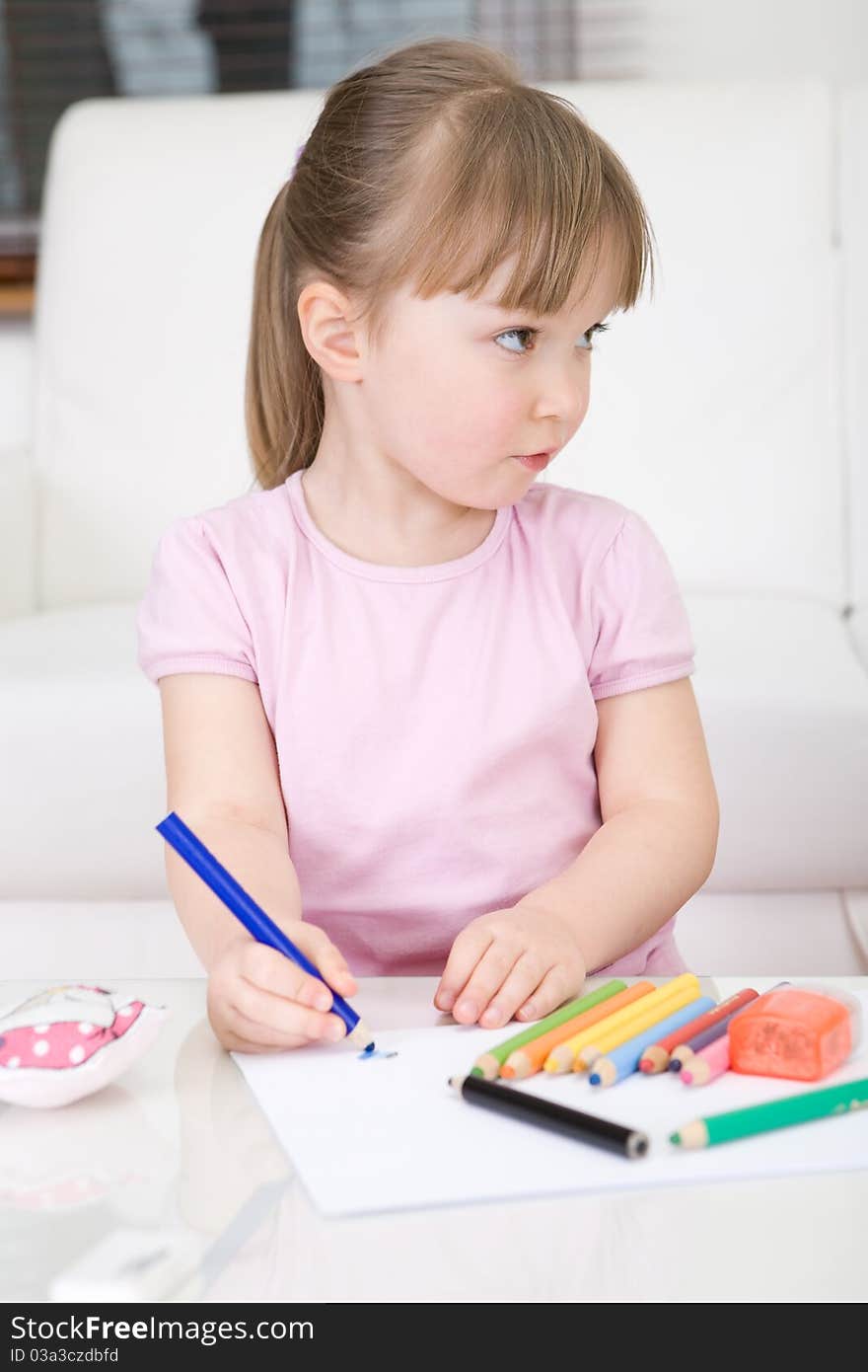 Young Girl Drawing