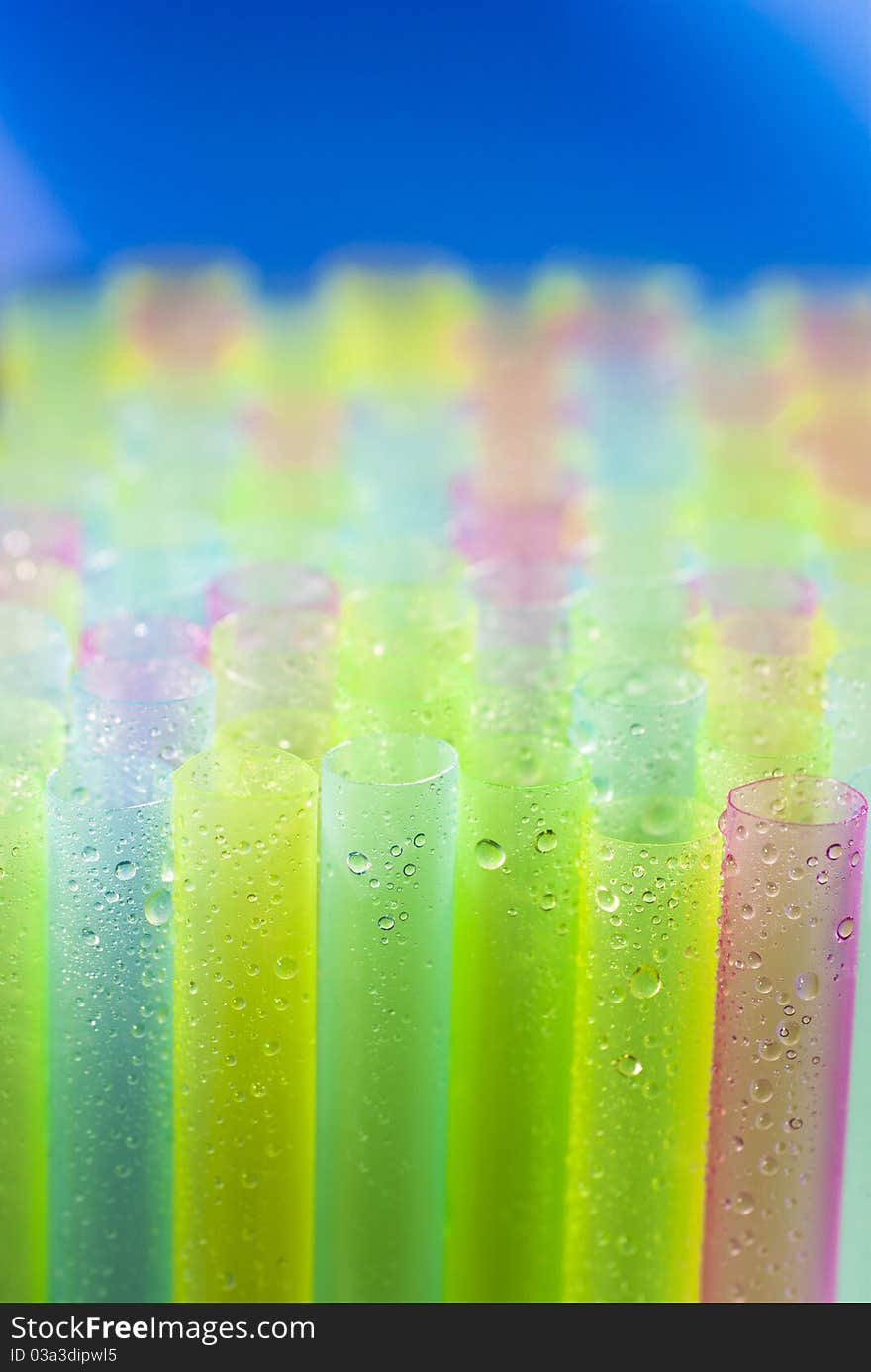 Wet Colorful Straws For Juice