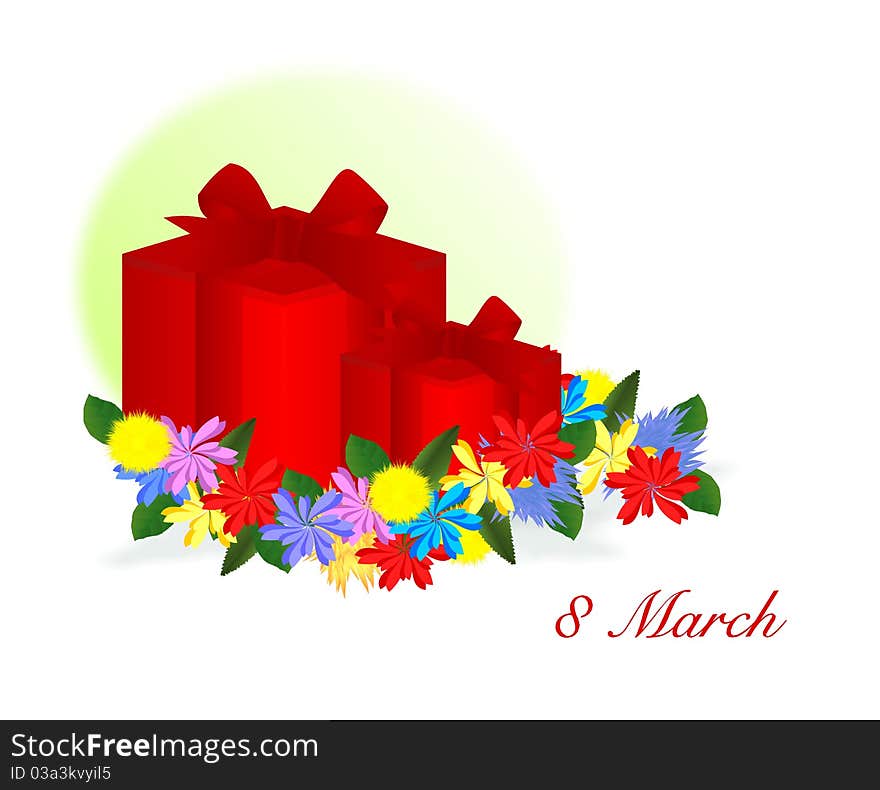 8 March gifts, cdr vector