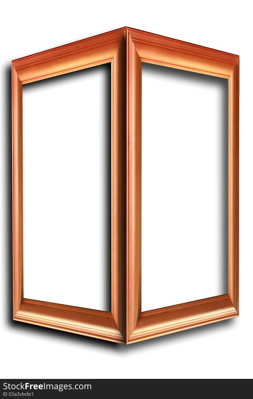 Two picture frame on white background