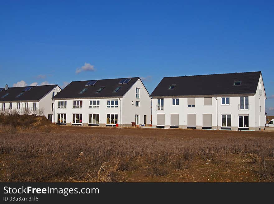 Terraced houses in a development area