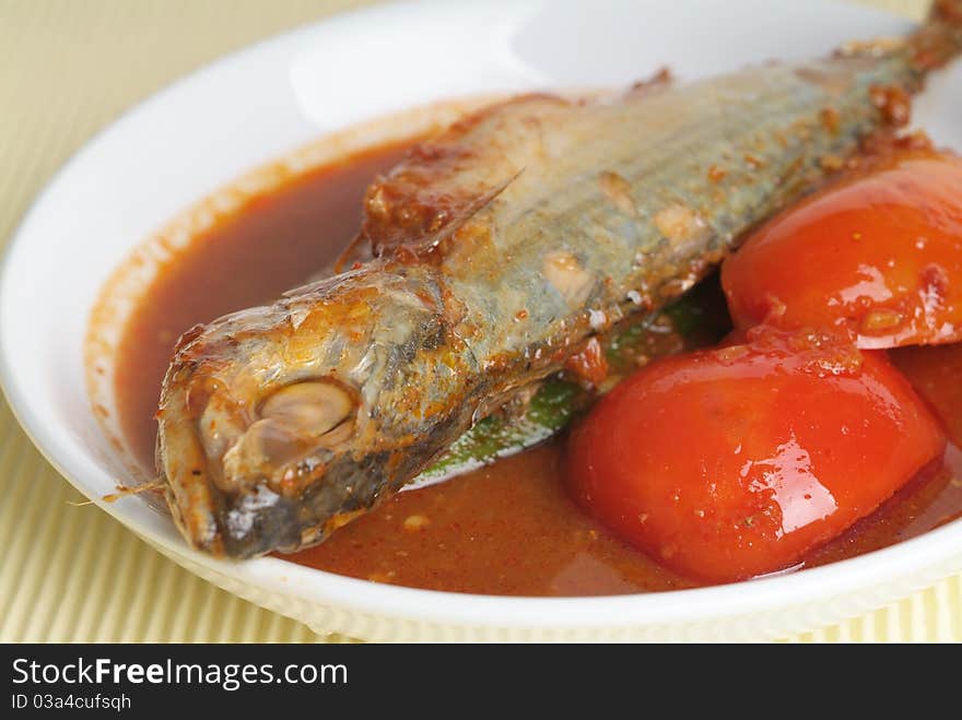 Asian food asam fish