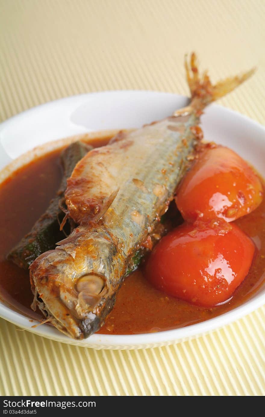 Asian food asam fish