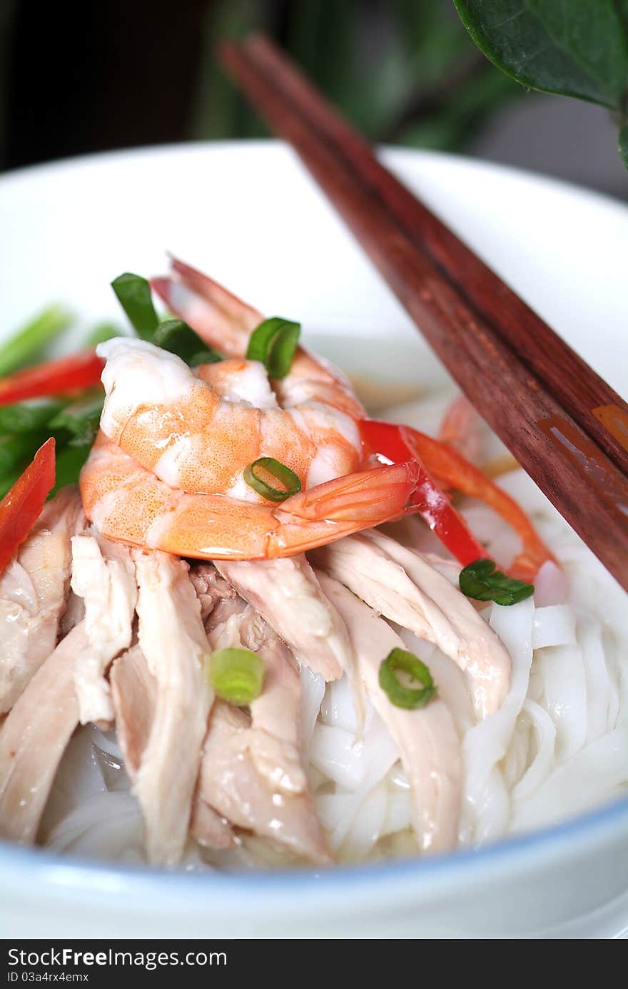 Asian style shrimp and noodles